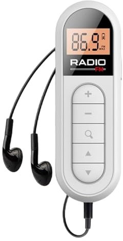 SUIOPPYUW ABS Mit Radio Batterie Kopfhörer Bluetooth Digital Camping Und Aktivitäten Tasche Radio Mini Radio Mit LCD Radio, B