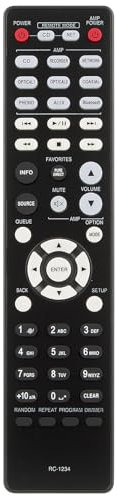 Replacement RC-1234 Remote Control Commander Compatible with Denon DCD-600NE CD Player PMA-600NE PMA-1600NE Stereo Integrated Amplifier