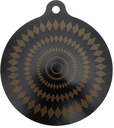 CAPASTEC Silikon-Induktionskochfeld-Schutzmatte, 22 cm Diamantmuster-Induktionsherd-Schutz, rutschfeste Pads zur Verhinderung des Verrutschens von Töpfen, Schwarz Braun