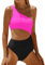 Costume Piscina Donna Arena con Controllo della Pancia Push Up Costume Intero Donna Sexy Vintage Spiaggia Estate Beachwear (L)
