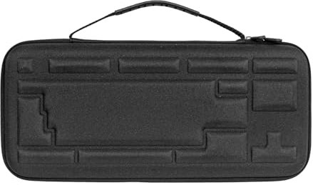 KAQNTUD Protective Hard Shell Carrying Case for 75% 84 Key Keyboards with Convenient Storage for Cable and Mouse