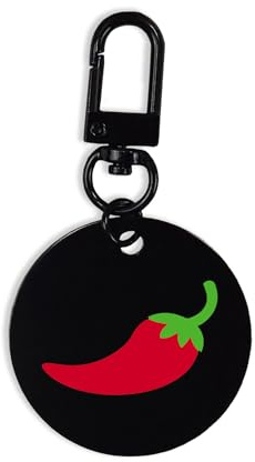 Spicy Chili Pepper Schlüsselanhänger, ID-Tag, Karabiner-Schlüsselanhänger