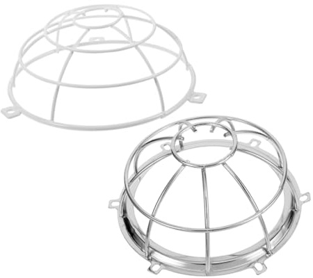 DECOMELODY 2 Stück Teiliges Schutzkorb für Feuersprinklerkopf und Rauchmelder Robust Verformungsbeständig Einfache Montage Geeignet für Keller Garage Hotels Restaurants
