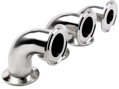 3/4 1 2 3 4 19mm-102mm diametro esterno del tubo sanitario Tri morsetto diametro esterno ghiera a 90 gradi raccordo a gomito in acciaio inossidabile 304 Homebrew(19mm ferrule 40)