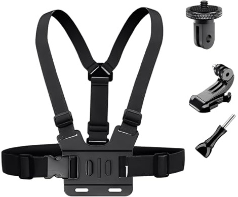 YEHOLDING Brustgurthalterung Kit Kompatibel mit Insta 360 X5 X4 Air X4 X3 X2 X, Verstellbarer Brustgurt,Action cam zubehör kit Kompatibel mit Insta360 ACE Pro 2 ACE Pro ACE ONE RS R GO 2 3