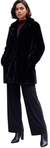 Roman Originals Women Faux Fur Coat - Ladies Jackets Teddy Bear Plush Casual Soft Fluffy Textured Oversized Warm Cosy Autumn Winter Flattering