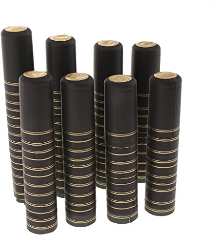 KESOTO 100 Pezzi Capsule Termoretraibili per Bottiglie di Vino Tappi Termosaldabili Copritappi Sigillanti in PVC con Nastro Facile Da Strappare Adatte per