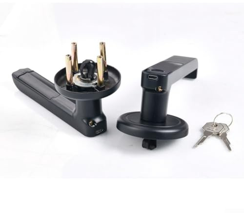 Serrure intelligente à empreintes digitales pour portes en bois, entrée sans clé sans fil avec contrôle par application, loquet réglable de 60 à 70 mm, sans perçage, noir