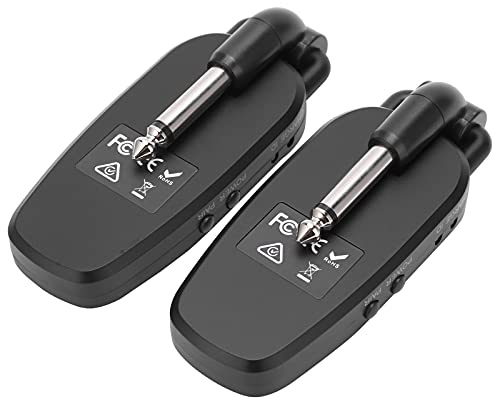 Drfeify per Chitarra Wireless, Ricevitore Trasmettitore Audio Digitale, Alta qualità del Suono a 2,4 GHz con Cavo Integrato per Strumenti a Violino Basso Elettrico
