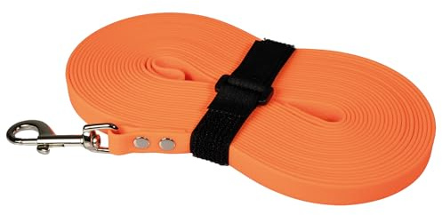 Schecker FOURSEASON Schleppleine 10 m / 16 mm - Hundeleine - superweich (Orange)