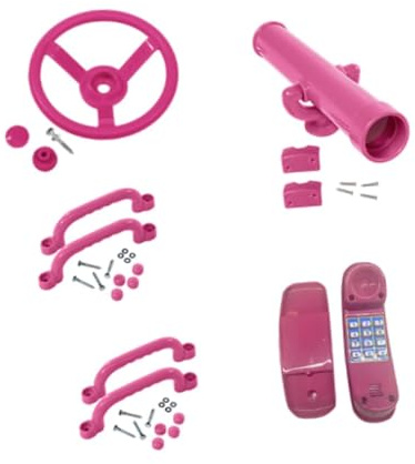 KIXZSAZ Swingset Attachments Toy Telephone Handles Exciting Adventures Into Outdoor Equipment At Play Areas Pirate Ship Swingset Attachments Tree House Gifts, Style A