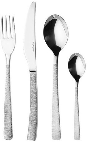 Couteau de table, manche plat en inox 18/10 de 3,5mm - Lot de 6