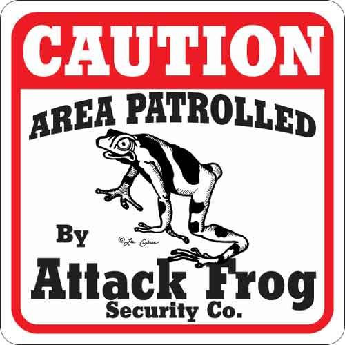 Animal Den Attack Frosch Schild
