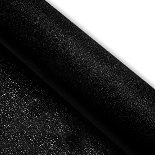 (12,49€/m2) Könighaus Diamand Glitter Schwarz Autofolie 100 x 152 cm blasenfrei mit Anleitung (Glitzer Folie)