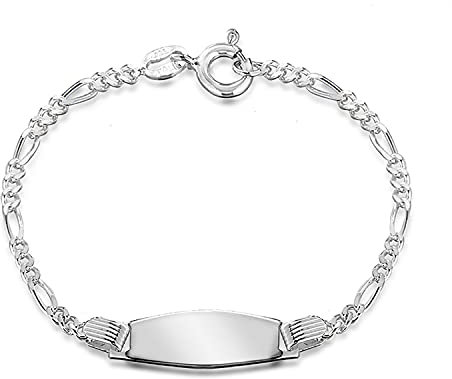 Tuscany Silver Armband Sterling Silber Kinder Figaro ID 12.75cm/5zoll