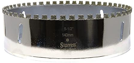 Starrett Diamond Grit Hole Saw 140mm - Ceramic Tile Glass Brick Cutter