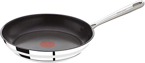 Tefal Jamie Oliver Pfanne, Bratpfanne, 20 cm, alle Herdarten, integrierter Temperaturanzeiger, Antihaft-Versiegelung, Edelstahl
