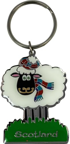 I LUV LTD Scotland Keyring Collections - Nessie, Highland Cow, Thistle, Lion Rampant, Piper, Brass Metal Keychains
