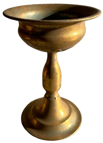 Pokal Amphore Dekovase Vase Blumenvase Antik Metall Vintage Deko Retro Design (LN52-1 18 cm Hoch Gold)