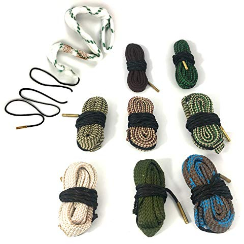 ZEITWISE Paket 2X Stück | 2er Pack Laufreinigungsschnur Putzschnur mit integrierter Bürste Gewehr | 6,5 mm + 12er Flinte