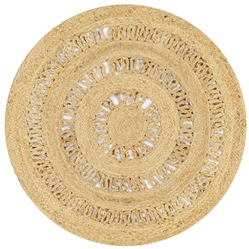 vidaXL Teppich Kurzflor Handgefertigt Natürlich Wohnzimmerteppich Handwebteppich Juteteppich Läufer Schlafzimmer Flur Geflochtene Jute 90cm