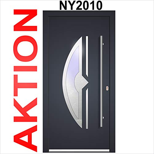 Haustür Welthaus WH75 Standard Aluminium mit Kunststoff NY2010 Amsterdam Tür 1000x2000mm DIN Rechts Farbe aussen anthrazit Innen weiß außengriff BGR1400 innendrucker M45 Zylinder 5 Schlüßel