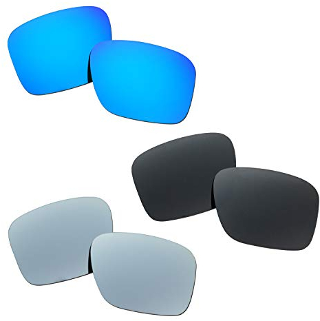 SOODASE pour Oakley Holbrook XL des Lunettes de Soleil Bleu/Noir/Argenté Verres de Remplacement polarisés