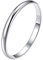 Suplight 925 Silber Verlobungsring für Männer Herren 2mm glänzender Fingerring schlicht Ehering Memoirering Ring Größe 67