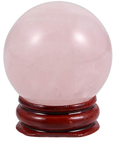 Garneck Crystal Ball Ornament Pink Decorative Ball for Party Home Office Accessories