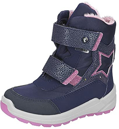 RICOSTA Mädchen Boots Glori, Weite: Mittel (WMS),Sympatex,Blinklicht,Winterboots,Outdoor-Kinderschuhe,Nautic/Marine (174),27 EU / 9 Child UK