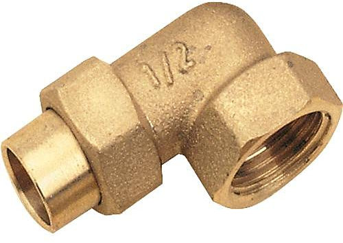 raccord à souder laiton Union coudée femelle 16-1/2''