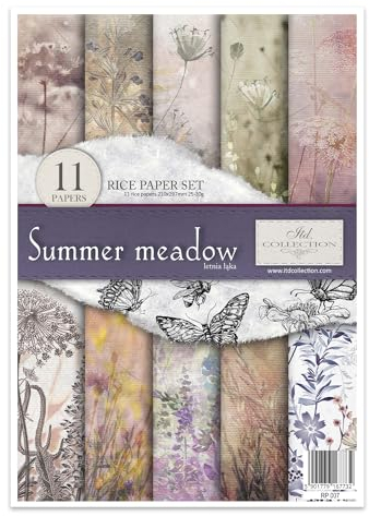 ITD Collection RP007 Reispapier, Summer Meadow, 29,7 x 21 cm