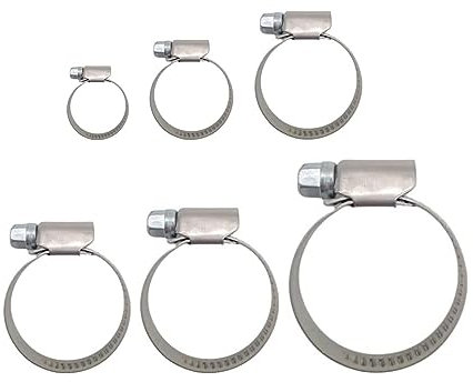 HMH Schlauchschellen aus Edelstahl Schlauchschelle W2 Schlauchklemme mit Bandbreite 9mm Schelle verschiedene Größen Schlauchklemmen Rohrklemme (2, 40-60mm)