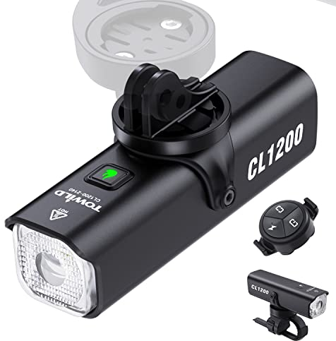 Luz De Bicicleta De 1200 Lúmenes - Linterna Frontal De Bicicleta Recargable por USB De 4000 mAh, IPX6 Impermeable Linterna de para Ciclismo Carretera Montaña MTB