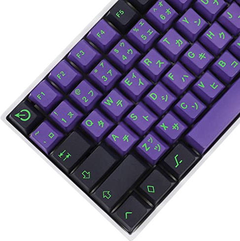 YMDK 129 Key Mecha 01 Purple Cherry Profile Five Side Dye Sub Keycaps PBT Key Caps for TKL 61 64 68 75 87 96 104 108 Keychron MX Keyboard