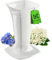 KADAX Vase funéraire avec socle, en plastique, pour pierre tombale, décoration funéraire, vase sur pied, blanc