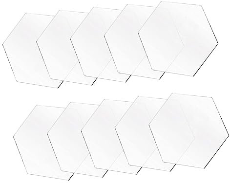 STOBOK 10pcs Hexagon Acrylic Table Sign Table Name Cards Plates Seating Chart Board Acrylic Table Signs Acrylic Name Place Cards Acrylic Name Plate Desktop Decor Wedding Seat Reservation