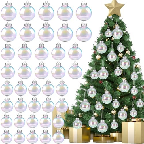 Shappy 40 Stück kleine schillernde Halloween-Kugeln aus Kunststoff, DIY, Hexenkessel, Blasen für Halloween-Party-Dekoration (4,9 cm, 4,97 cm, 5,9 cm, 7,9 cm)