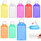 48 Pièces Porte Clef Etiquette, Porte-clés en Plastique 5 cm avec Étiquettes en Papier Vierge Couvercles Transparents et Anneaux Fendus pour L'identification des Animaux et Bagages, 8 Couleurs