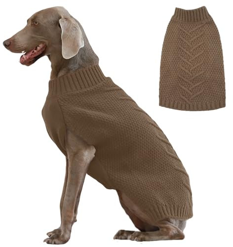 IECOii Hundepullover, Weihnachten Sweater, Warmer Pullover für Mittelgroße, Große und Extra Große Hunde, Hundemantel Fleece, Wintermantel, Kleidung, Sweatshirt