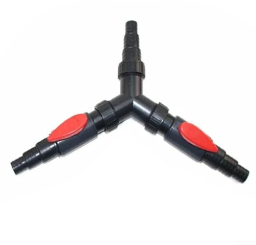 ZAMETTER Teichpumpe Y-Typ Wasserverteiler Ventilanschluss Teichschlauch Verstellbarer Verteiler für Wasserfall und Filter (01F)