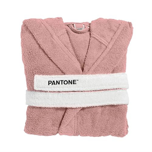 PANTONE - Accappatoio Uomo e Donna in Spugna con Cappuccio e Ampie Tasche in Cotone 100% Certificato Oeko-Tex 400 gr/mq, Accappatoio Donna e Uomo Morbido e Assorbente con Gancio e Passanti in Cintura