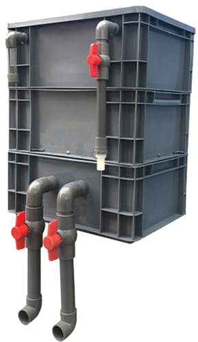 Filtro esterno per acquario a 2/3 livelli per stagni e acquari, kit filtro grande con funzione di turnover, filtro rosso non incluso