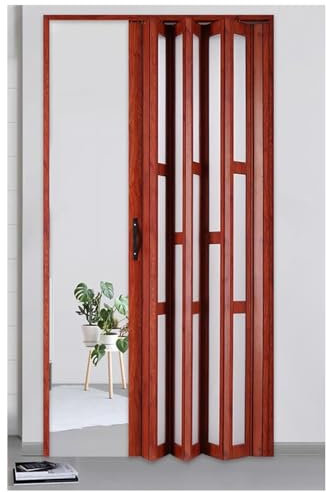 Falttür Falttür Aus Aluminiumlegierung Mit Griff, Innen-Schiebe-Falttür Ohne Bodenschiene, Badezimmer-Wohnzimmer-Waschküche-Schiebe-Falttür(76x80in(190x203cm))