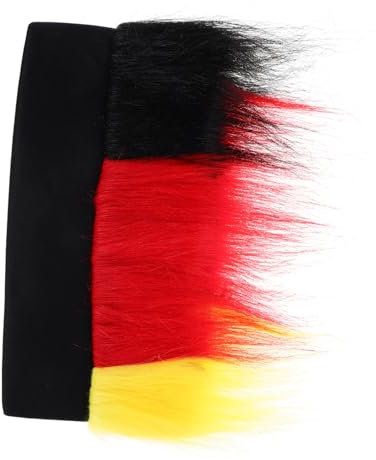 UPKOCH Fan-perücke Echthaarperücken Mit Rotem Verschluss Patriotische Accessoires Deutsch Für Dummies Rote Perücken Aus Echthaar Stirnband Vierte Juli Zubehör K Seide
