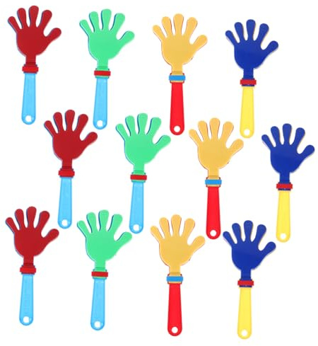 MUSISALY Claque-Mains en Plastique, Lot de 12, Jouet pour Garçon et Filles | Léger et Facile à Tenir, Attire L’attention des Garçon et Filles, Usage Ludique Couleur Aléatoire