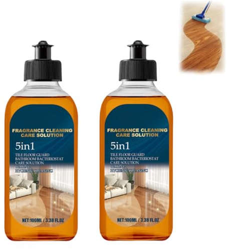 Floor cleaner, 5-in-1 fragrance cleaning care liquid, suitable for mopping, bathroom and kitchen, natural gloss, easy cleaning