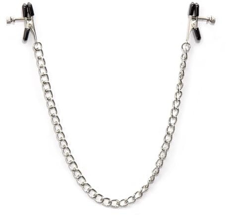Lovehoney Bondage Boutique Adjustable Nipple Clamps, PVC, BDSM & Bondage | Crocodile Clamps with Chain, Erotic Nipple Toys for Women & Couples, Adult Sex Toys for Beginners, Role Play Accessories