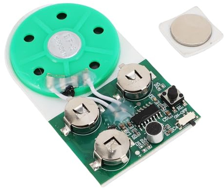 VBESTLIFE Aufnehmbares Sprachmodul für DIY-Grußkarten, 4-Minuten-Wiederholungsaufnahme, Musik-Sound-Talk-Chip für Weihnachtskarten, Schmuckschatullen
