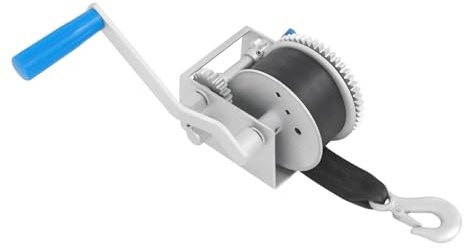 ROGONPDK 3300lbs/4500lbs Handwinde, mit 3 Gangverhältnissen Verriegelungsfunktion Winde, Bootswinde, Handwinde, zur Verwendung auf Yachten, Schiffen, Anhängern usw (Gurtband)
